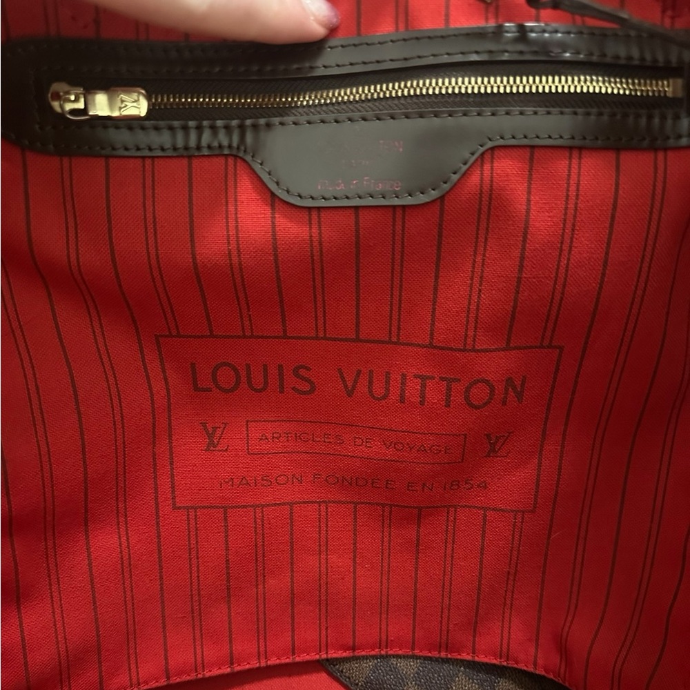 Louis Vuitton 2018 Damier Ebene Neverfull MM w Pouch (JD0138) - Picture 5 of 7